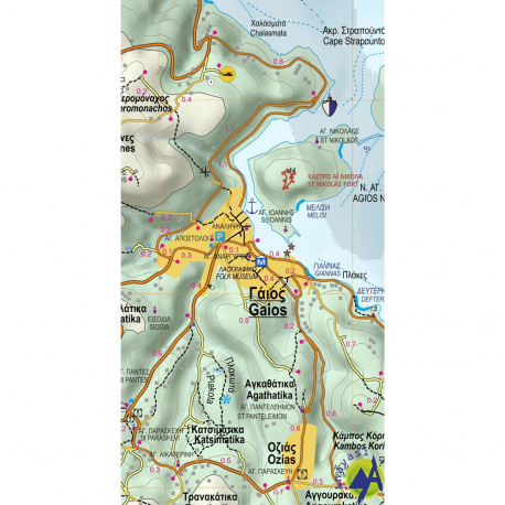 Maps Paxos - Antipaxos Hiking Map