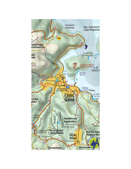 Maps Paxos - Antipaxos Hiking Map