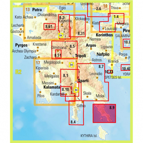 Maps Monemvasia Hiking & Touring Map