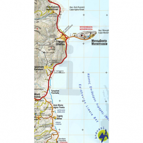 Maps Monemvasia Hiking & Touring Map