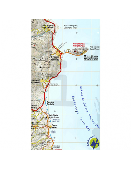Maps Monemvasia Hiking & Touring Map