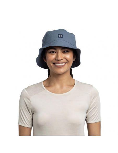 Hats Buff Adventure Bucket Hat Solid Stone Blue