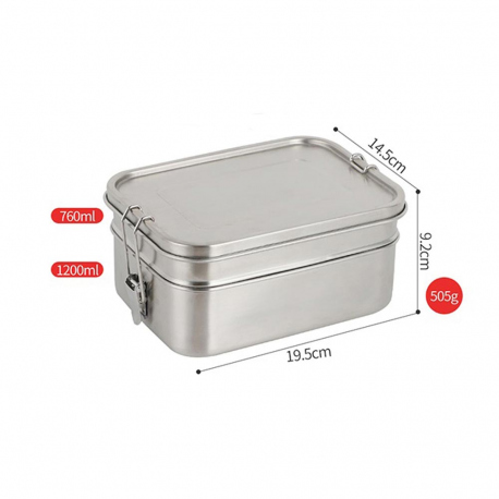 Cook Sets - Food Jars Deluxe Double Lunchbox 1.9L