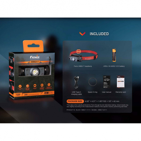 Headlamps Fenix HM62-T Headlamp 1200 Lumens Headlamps Fenix HM62-T Headlamp 1200 Lumens