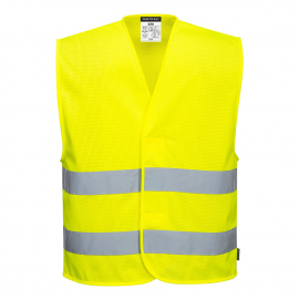 Προστατευτικός εξοπλισμός Portwest C374 Hi-Vis Mesh Two Band Vest Yellow