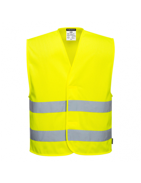 Προστατευτικός εξοπλισμός Portwest C374 Hi-Vis Mesh Two Band Vest Yellow
