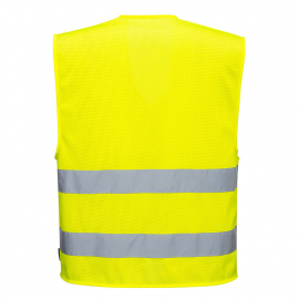 Προστατευτικός εξοπλισμός Portwest C374 Hi-Vis Mesh Two Band Vest Yellow 2