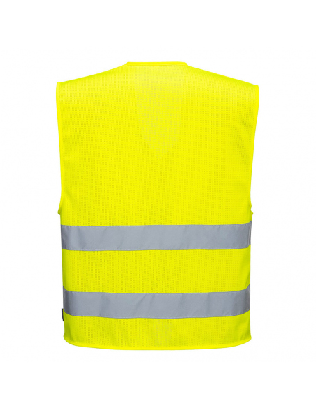 Προστατευτικός εξοπλισμός Portwest C374 Hi-Vis Mesh Two Band Vest Yellow
