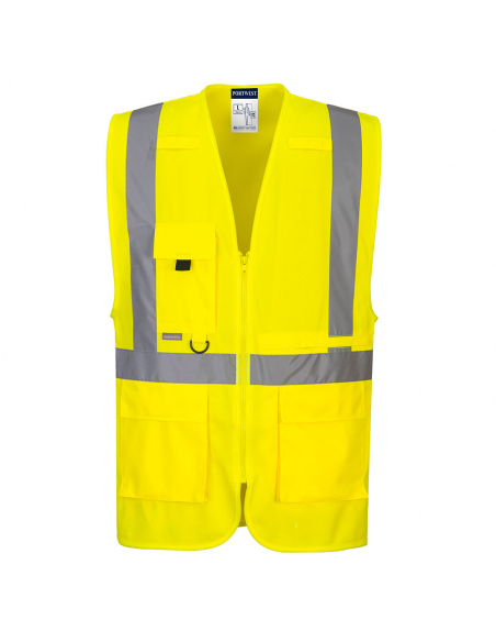 Προστατευτικός εξοπλισμός Portwest C357 Hi-Vis Table Pocket Executive Vest Yellow