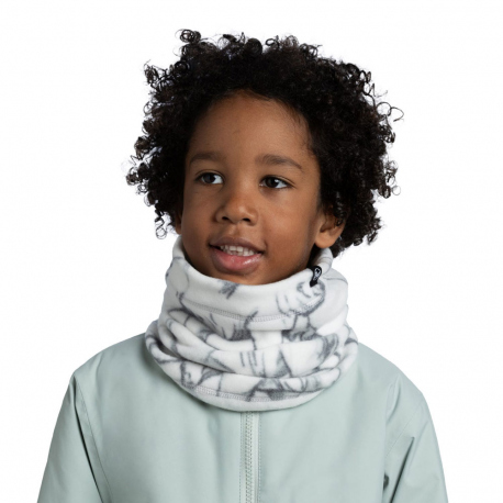 Φουλάρια - Κασκόλ Buff Kids Polar Prints Neckwarmer Bargy White