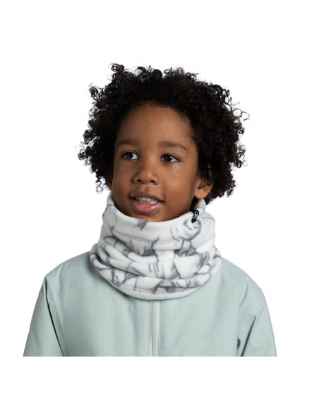Φουλάρια - Κασκόλ Buff Kids Polar Prints Neckwarmer Bargy White