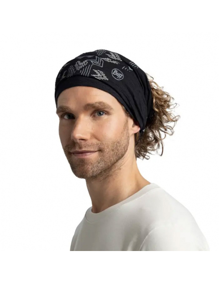 Scarves Buff Lightweight Merino Wool Vanyr Black