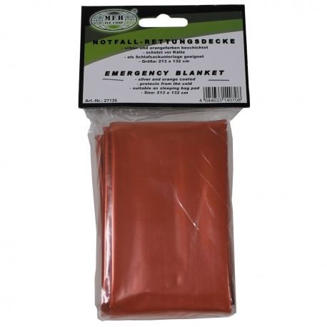 Πρώτες Βοήθειες Emergency Blanket Silver/Orange