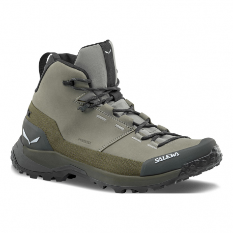 Boots - Hiking Shoes Salewa Men's Puez Leather Mid PTX Olive