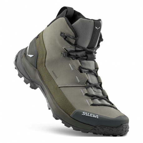 Boots - Hiking Shoes Salewa Men's Puez Leather Mid PTX Olive