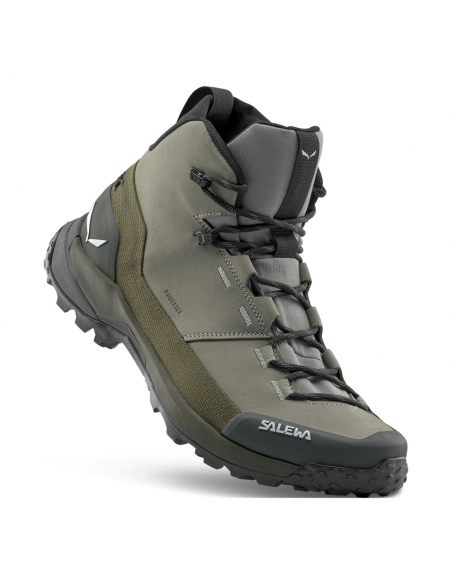 Boots - Hiking Shoes Salewa Men's Puez Leather Mid PTX Olive