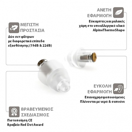 Ωτοασπίδες - Μάσκες Ύπνου Ωτοασπίδες Alpine MusicSafe