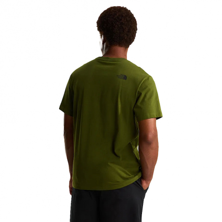 Short-Sleeved The North Face Men's Mountain Logo T-Shirt Woodland
