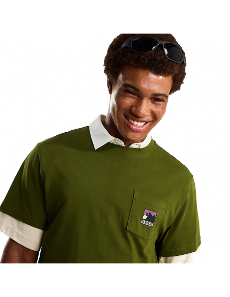 Short-Sleeved The North Face Men's Mountain Logo T-Shirt Woodland