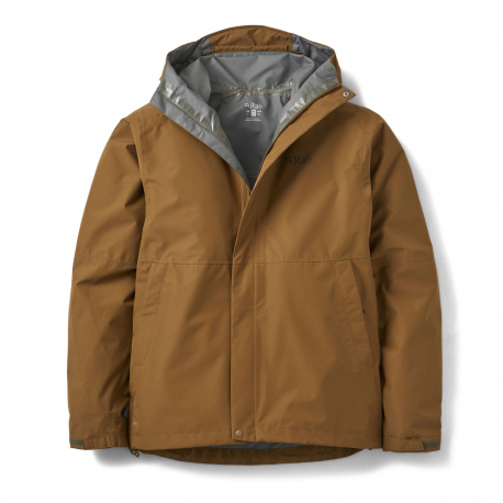 Jackets Rab Men's Downpour Waterproof Jacket Oak