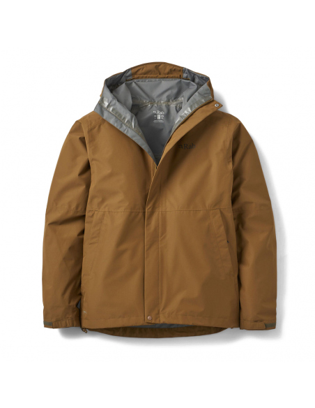 Jackets Rab Men's Downpour Waterproof Jacket Oak