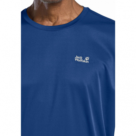 Sweatproof Jack Wolfskin Men's Tech T-Shirt Blue