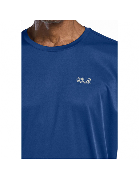 Sweatproof Jack Wolfskin Men's Tech T-Shirt Blue