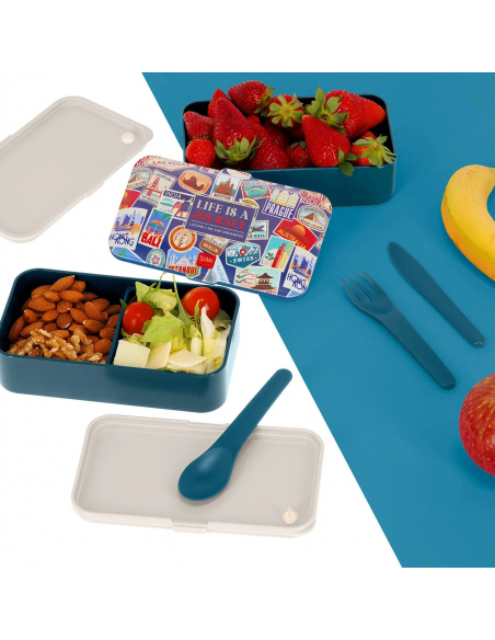 Cooking 1200 ml Lunch Box - Travel Strickers - Lunch Box