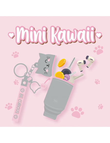 Backpacks - Travel Bags - Military Bags - Hydration Kitty Coin Purse with Key Ring - Mini Kawaii