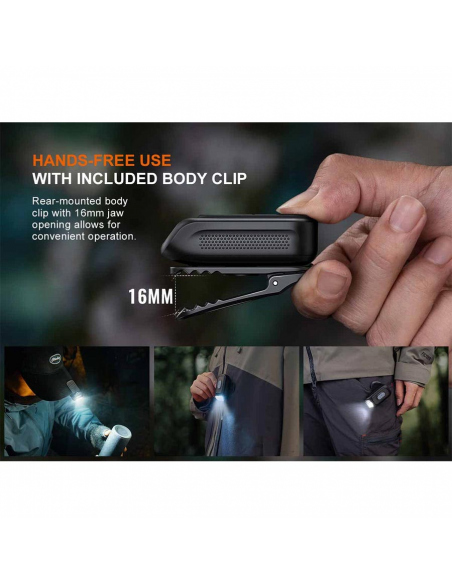 Flashlights Fenix E04R Clip On Flashlight 300 Lumens