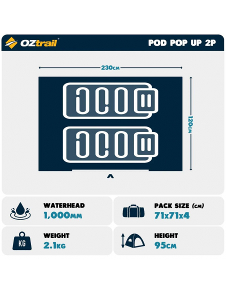 Αντίσκηνα / Σκηνές Oztrail Pod Pop Up 2P Tent