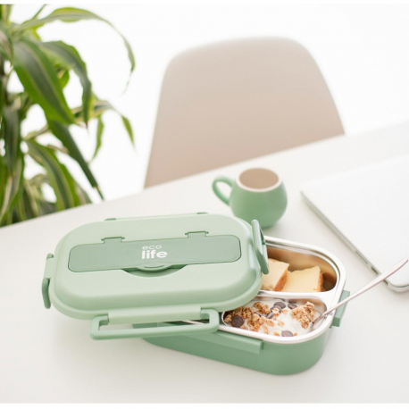 Cook Sets - Food Jars Ecolife Three Seater Lunch Box 1L