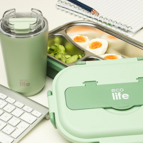 Cook Sets - Food Jars Ecolife Three Seater Lunch Box 1L