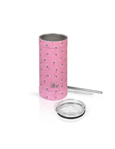 Hydration - Thermos - Bottles Ecolife Pink Dandelion Coffee Thermos 500ml