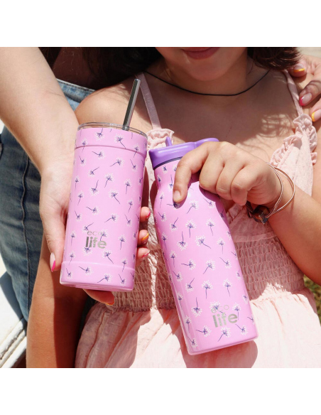 Hydration - Thermos - Bottles Ecolife Pink Dandelion Coffee Thermos 500ml