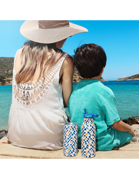 Υδροδοχεία - Θερμός - Παγούρια Ecolife Color Squares Coffee Thermos 500ml