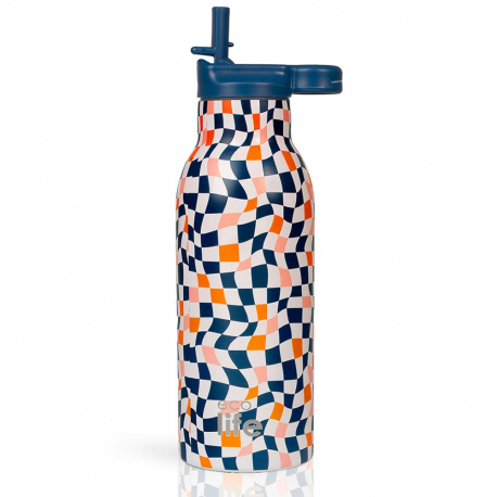 Hydration - Thermos - Bottles Ecolife Color Squares Straw Thermos 550ml
