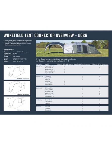 Gazebo Outwell Wakefield Tent Connector