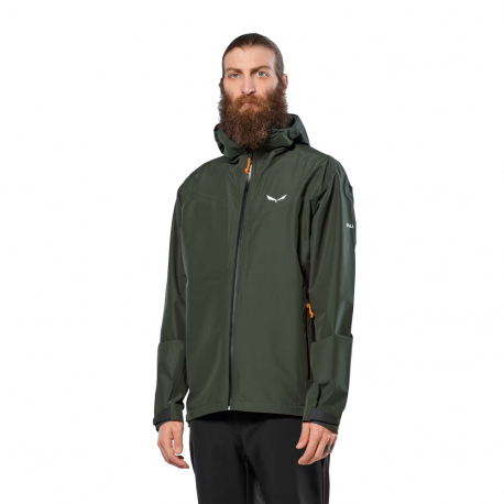 Jackets Salewa Men's Puez Aqua 4 2.5L Jacket Olive Oil Multi