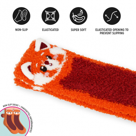 Κάλτσες Non-Slip Red Panda Socks for Adults - It's a Match!
