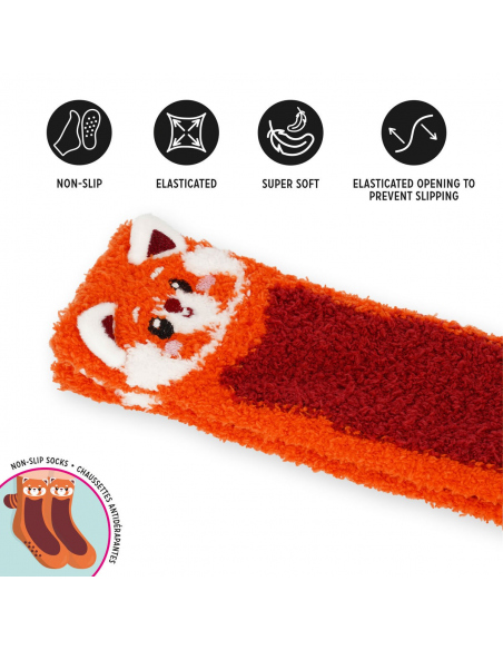 Κάλτσες Non-Slip Red Panda Socks for Adults - It's a Match!