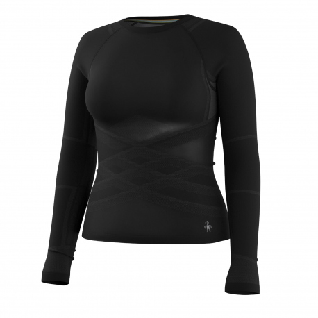 Thermal Baselayer Smartwool Women's Intraknit All-Season Merino Base Layer Crew Black