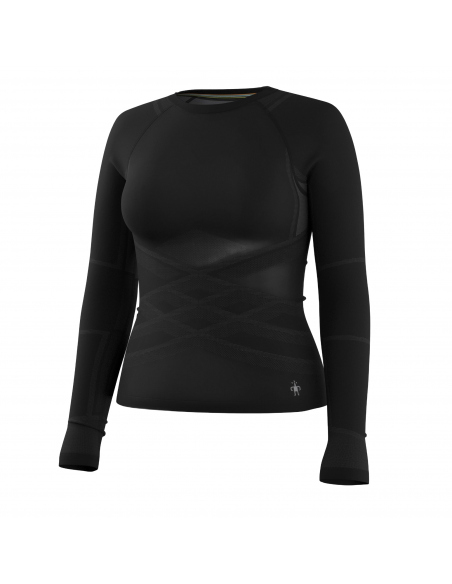 Thermal Baselayer Smartwool Women's Intraknit All-Season Merino Base Layer Crew Black