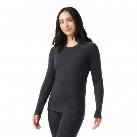 Thermal Baselayer Smartwool Women's Classic Thermal Merino Base Layer Crew Charcoal Heather
