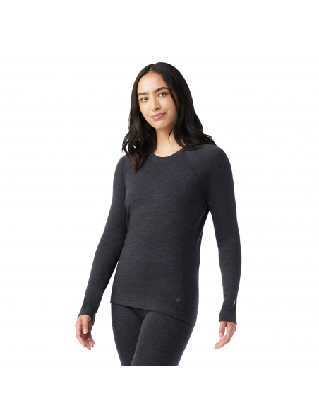 Thermal Baselayer Smartwool Women's Classic Thermal Merino Base Layer Crew Charcoal Heather