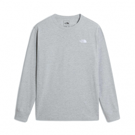 Long-Sleeved The North Face Men's Evolution Simple Dome Regular LS T-Shirt Grey
