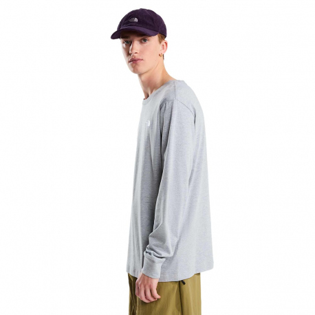 Long-Sleeved The North Face Men's Evolution Simple Dome Regular LS T-Shirt Grey