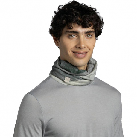 Scarves Buff Lightweight Merino Wool Prints Neckwarmer Aler Grey