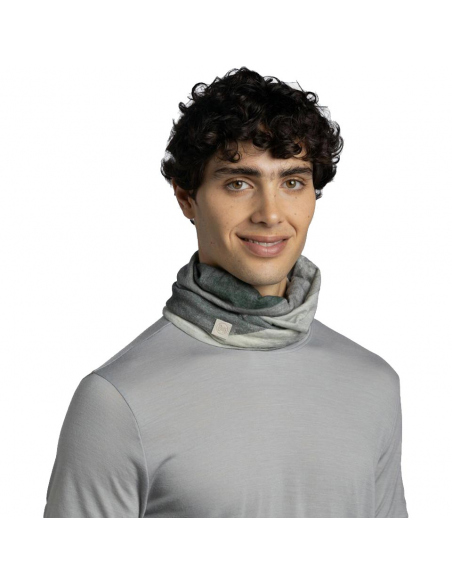 Scarves Buff Lightweight Merino Wool Prints Neckwarmer Aler Grey