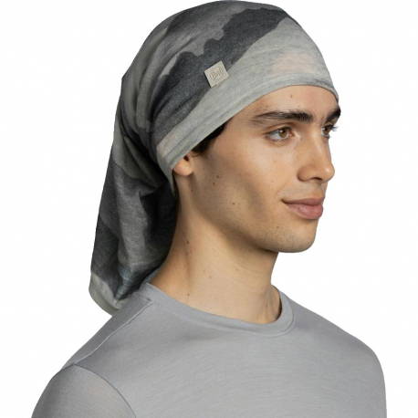 Scarves Buff Lightweight Merino Wool Prints Neckwarmer Aler Grey